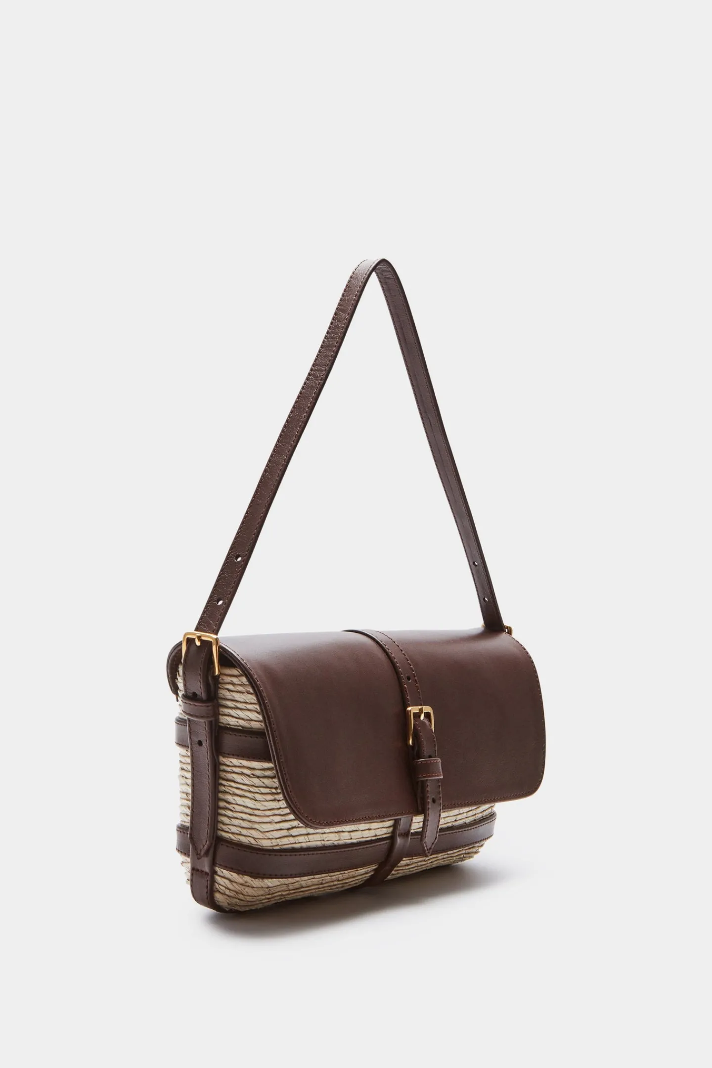 Altuzarra Handbags*Watermill Shoulder Leather Flap Natural/Praline