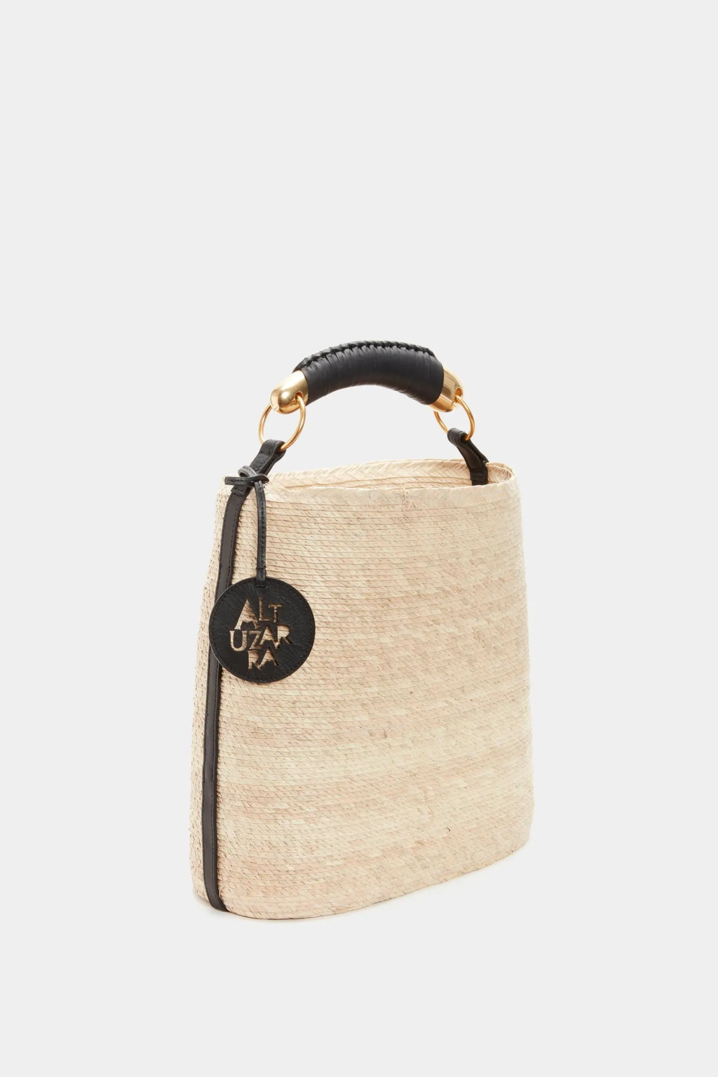 Altuzarra Handbags*Watermill Bag Metal Handle Natural/Black