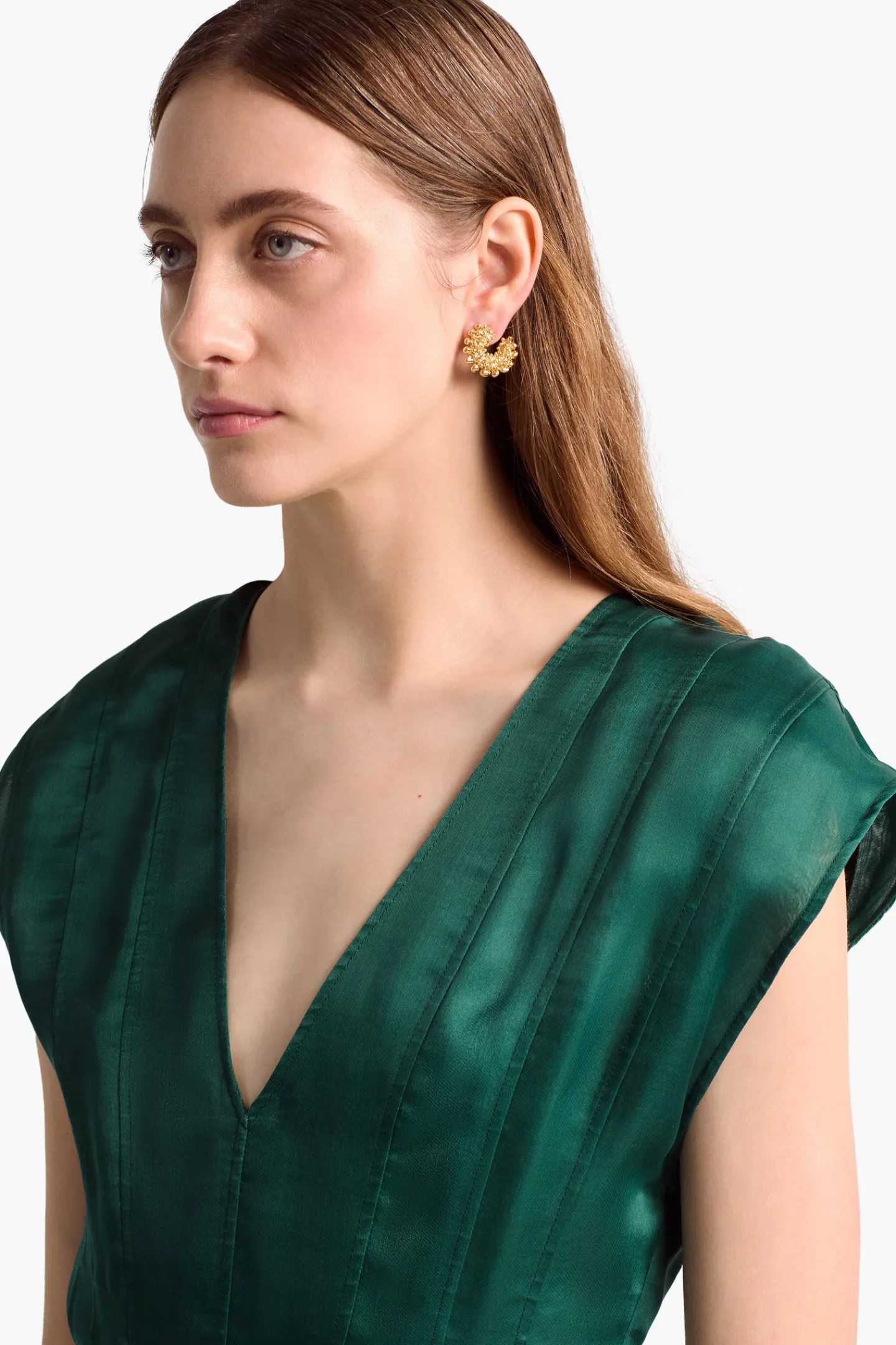 Altuzarra Jewelry*Beaded Huggie Earring Gold