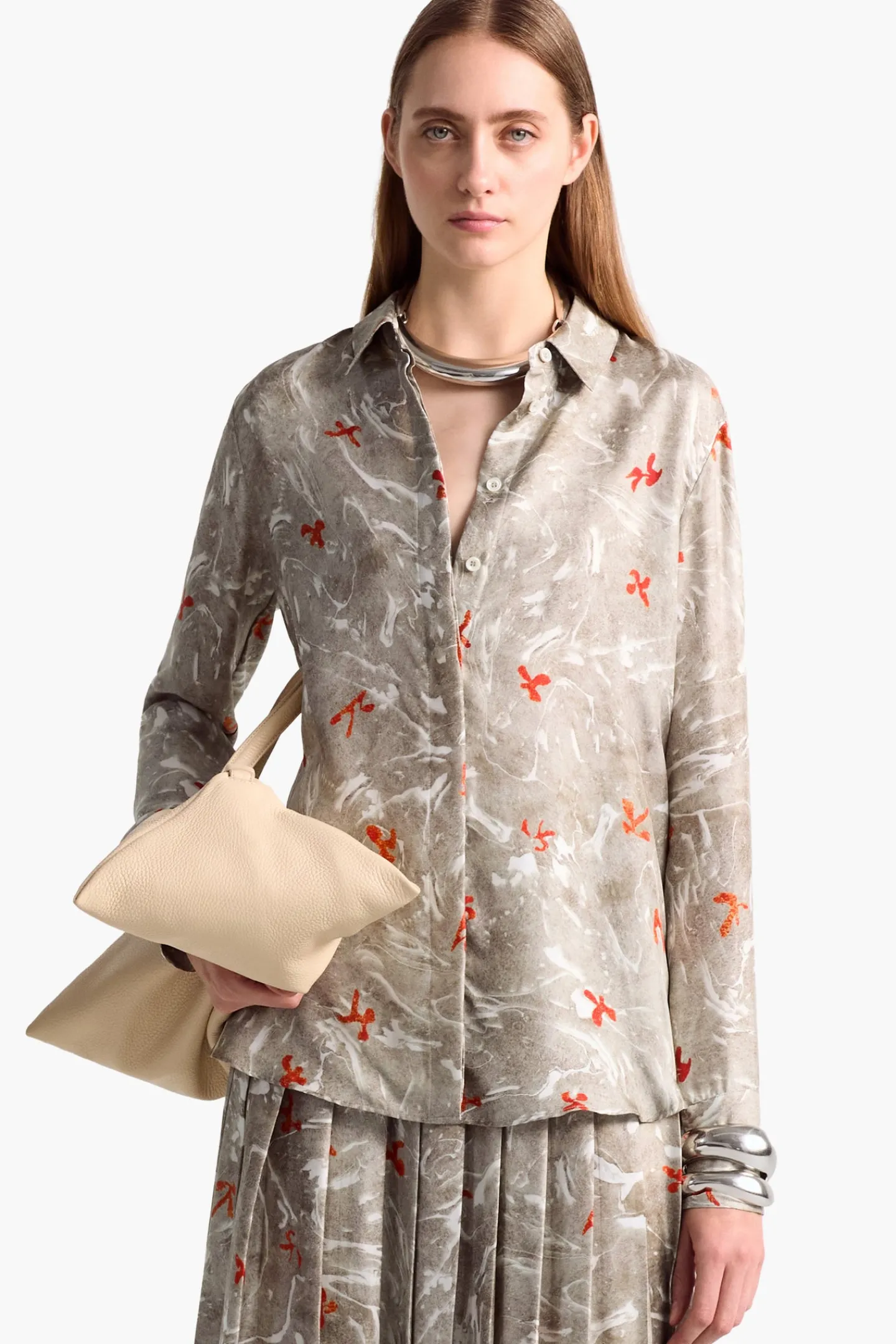 Altuzarra Tops*Chika Top SmokedGlassMarbled